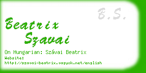 beatrix szavai business card