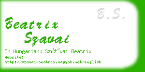 beatrix szavai business card